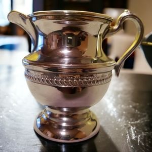 Vtg Cromwell Chromium Silver Coffee Creamer Pitcher